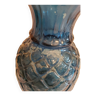 Blue glass pineapple vase