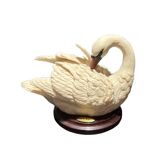 Set of two sculptures representing swans by Guiseppe Armani