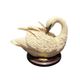 Set of two sculptures representing swans by Guiseppe Armani