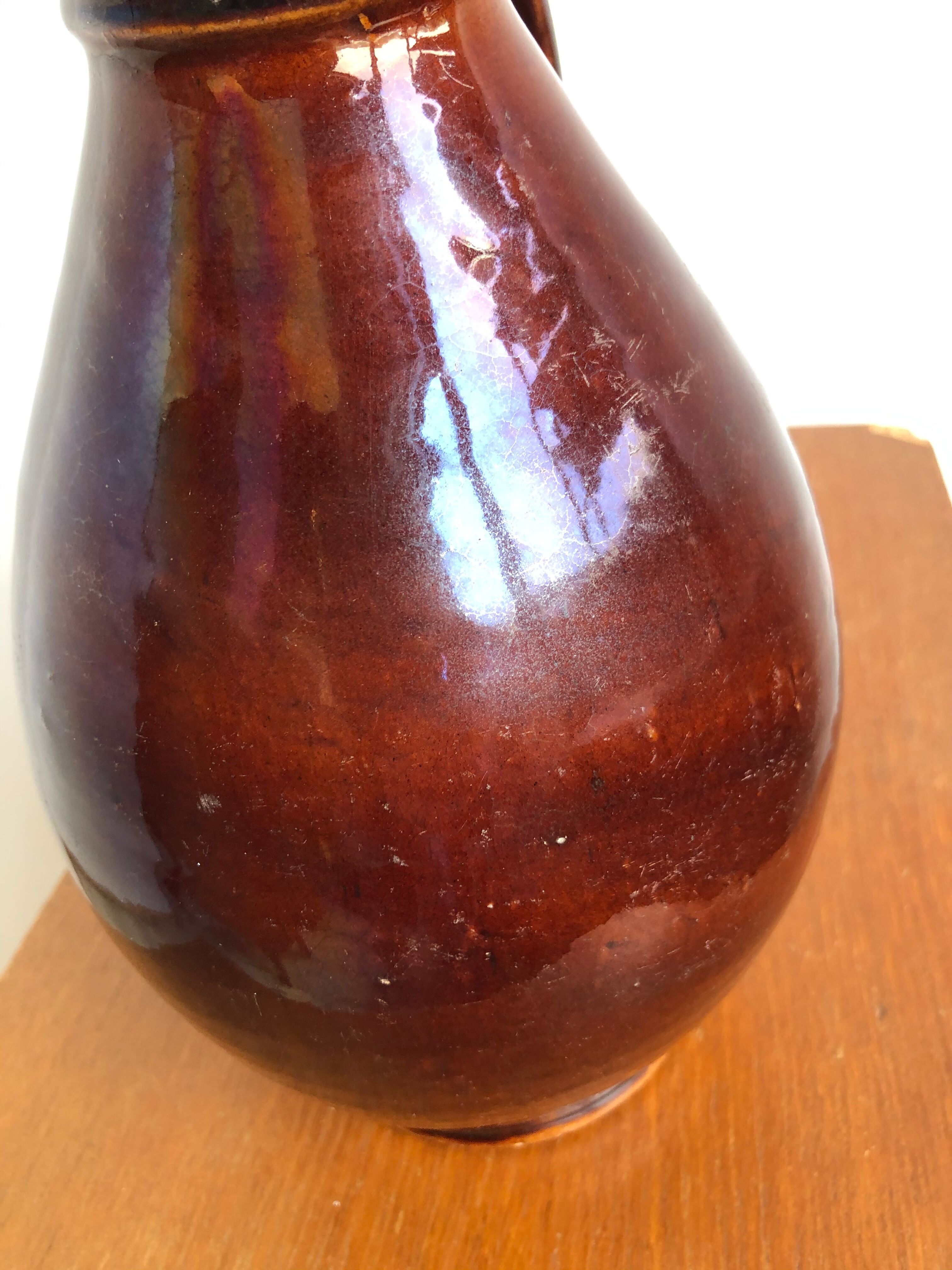Enamelled terracotta pitcher 1960s