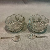 Crystal and silver-plated salt and pepper set