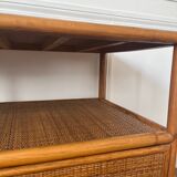 Bamboo and rattan sideboard, 1980s