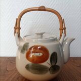 Asian style teapot with bamboo handle