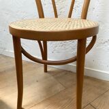 Pair of tanned bistro chairs