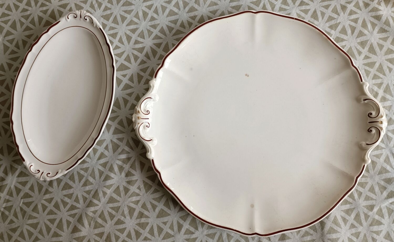 Ivory dish and ravier Villeroy & Boch