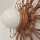 Wall light  'flower' 60s 70s rattan