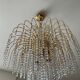 Vintage brass chandelier with crystal tassels cascade