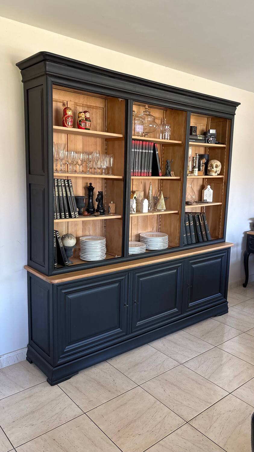 Library in solid cherry wood