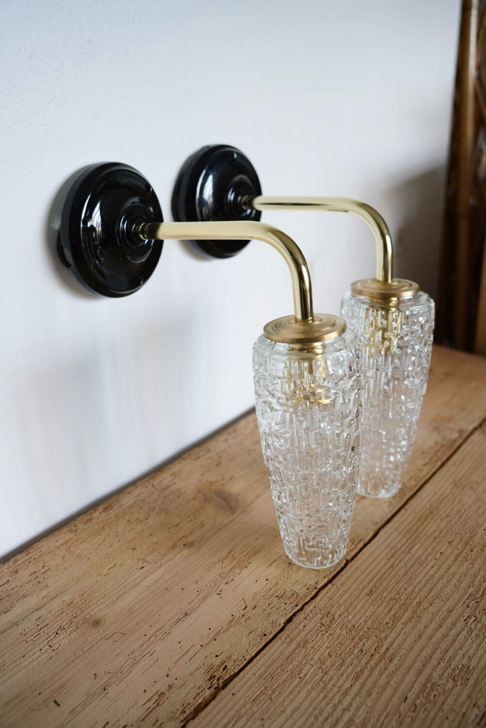 Pair of tulip wall lights