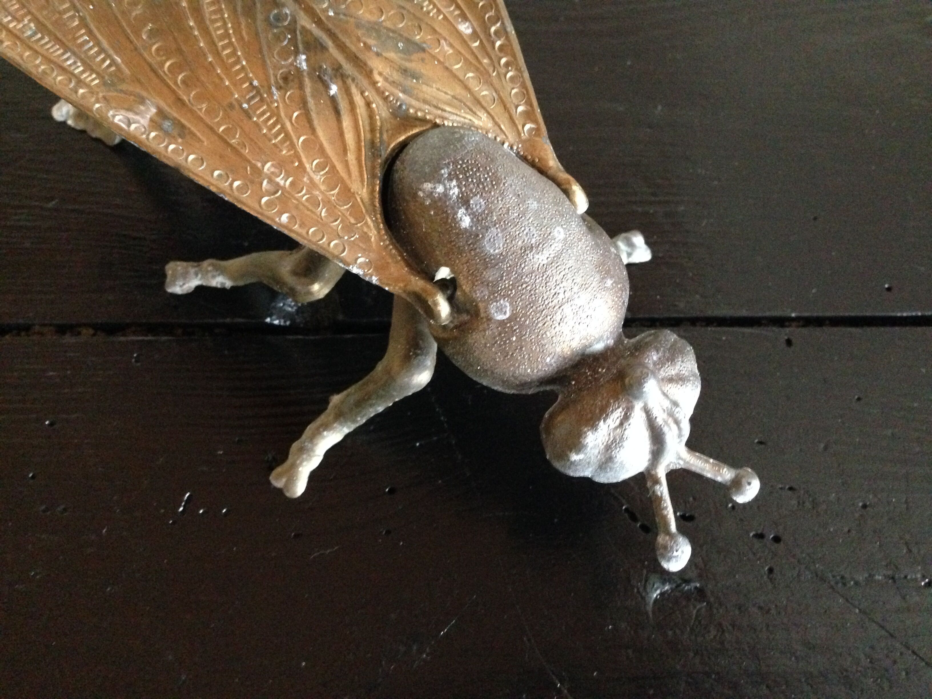 Animal ashtray vintage bronze and brass