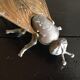 Animal ashtray vintage bronze and brass