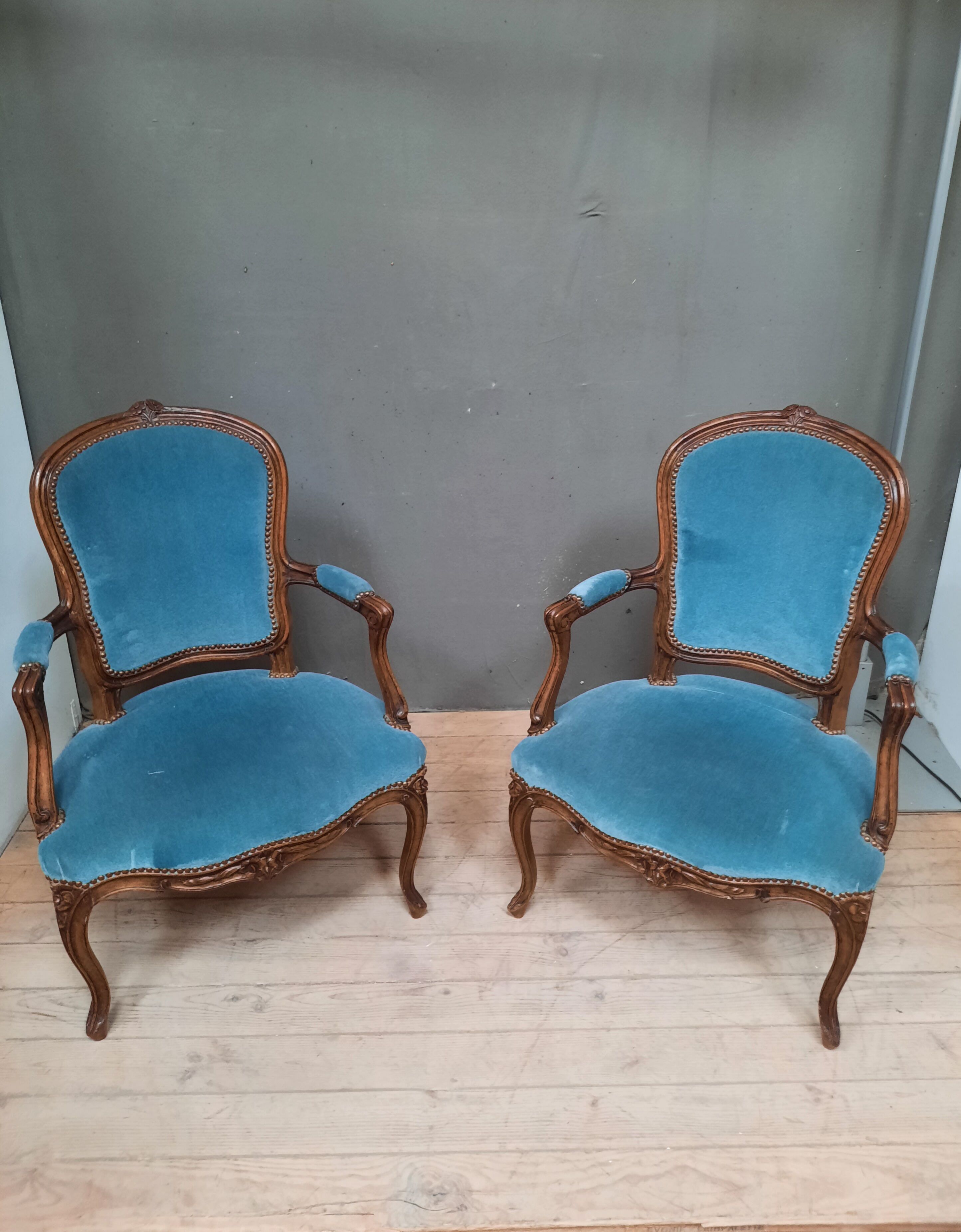 Pair of armchairs from the Louis XV period