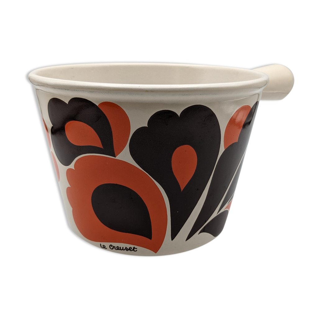 Poêlon / Casserole Le Creuset 22 Cm – Motif Fleurs Bleues – Vintage, Bon état