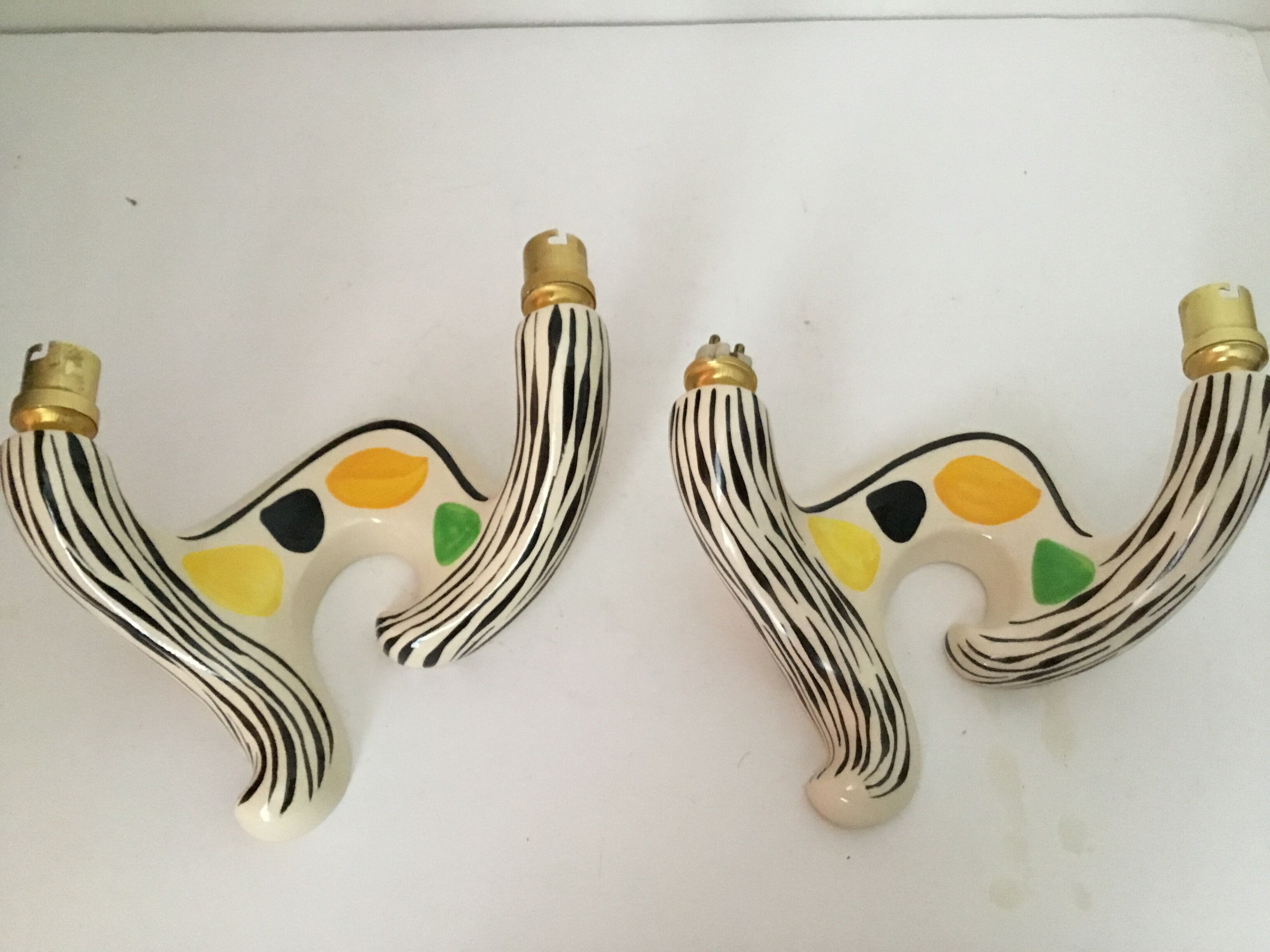 Wall light in vintage earthenware