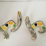 Wall light in vintage earthenware