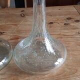 Pair of carafes to decant in blown glass