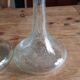 Paire de carafes à décanter en verre soufflé