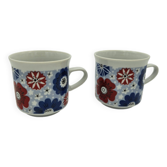 Pair of Freiberger Porzellan cups - Made in GDR