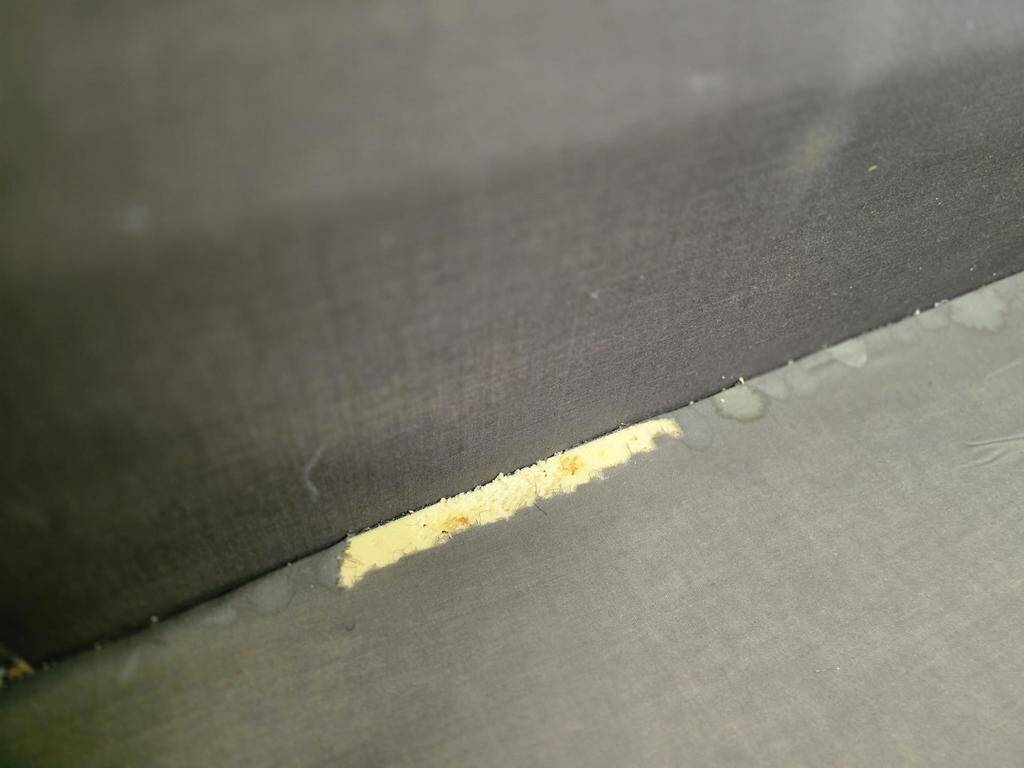 Vintage three-seater folding sofa bed