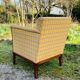 Art Deco club armchair in solid wood, early 20th century