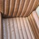 Brown leather office chair 80s