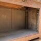 Patinated raw wood countertop