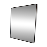 Custom-made large mirror – unique piece – black lacquered steel frame – 130 x