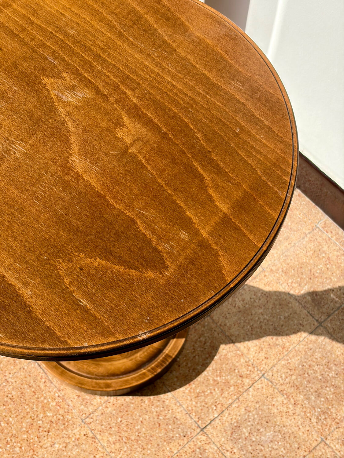 Solid wood side table