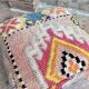 Handmade Berber Kilim pouf, floor cushion.