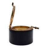 Vintage Dunhill Leather and Brass Cigar Humidor, 1960s