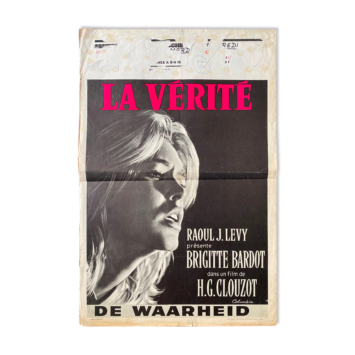 Original cinema poster "The Truth" Brigitte Bardot 37x56cm 1960
