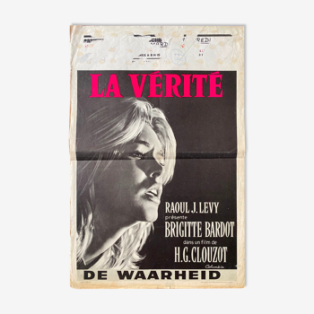 Affiche cinéma originale "La Vérité" Brigitte Bardot 37x56cm 1960