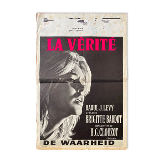 Original cinema poster "The Truth" Brigitte Bardot 37x56cm 1960