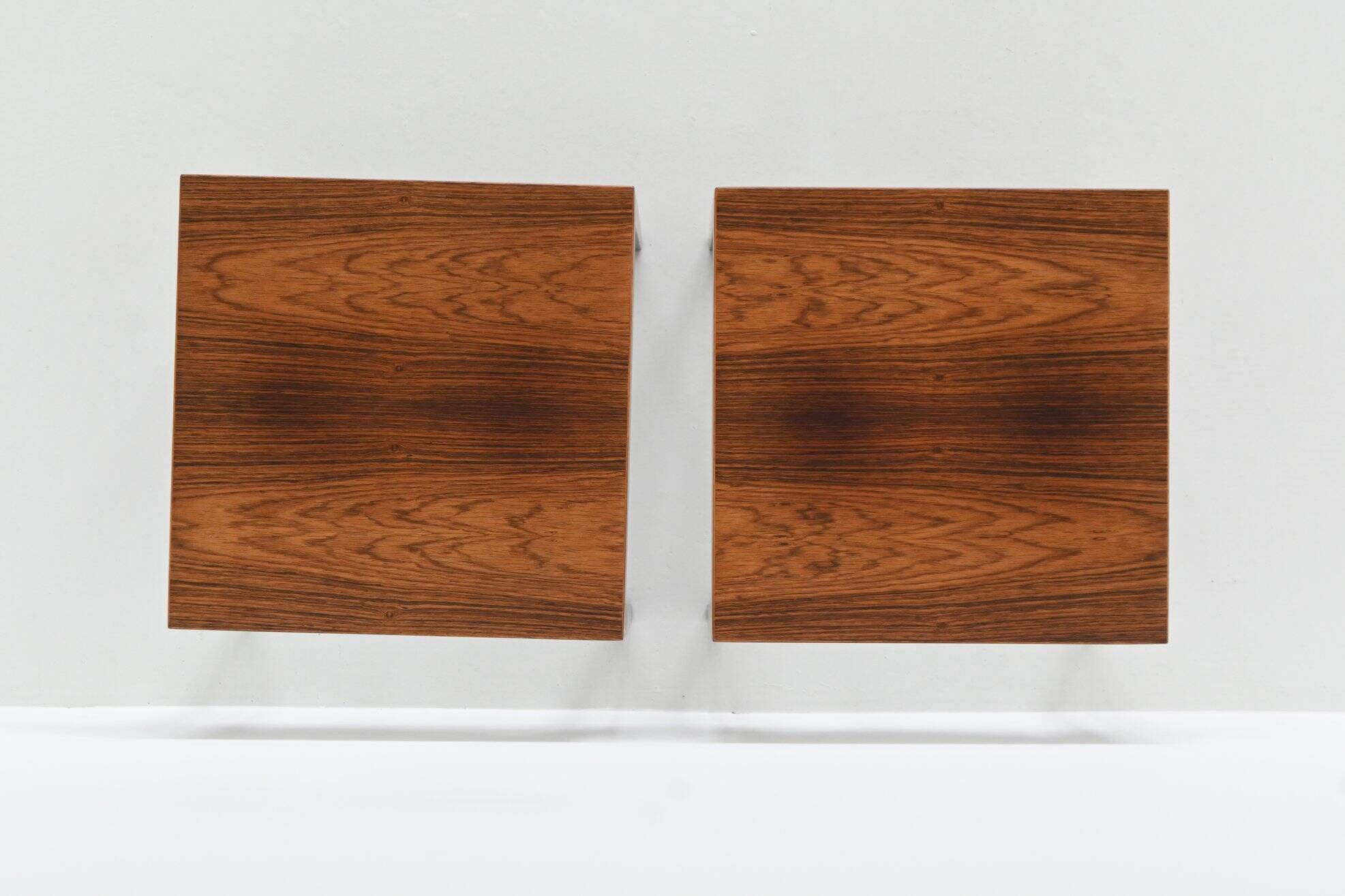 Severin Hansen pair of side tables in rosewood Haslev Denmark 1960