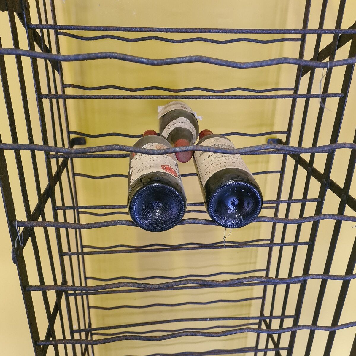 French metal wine vault from Rigidex, from the mid 1900s