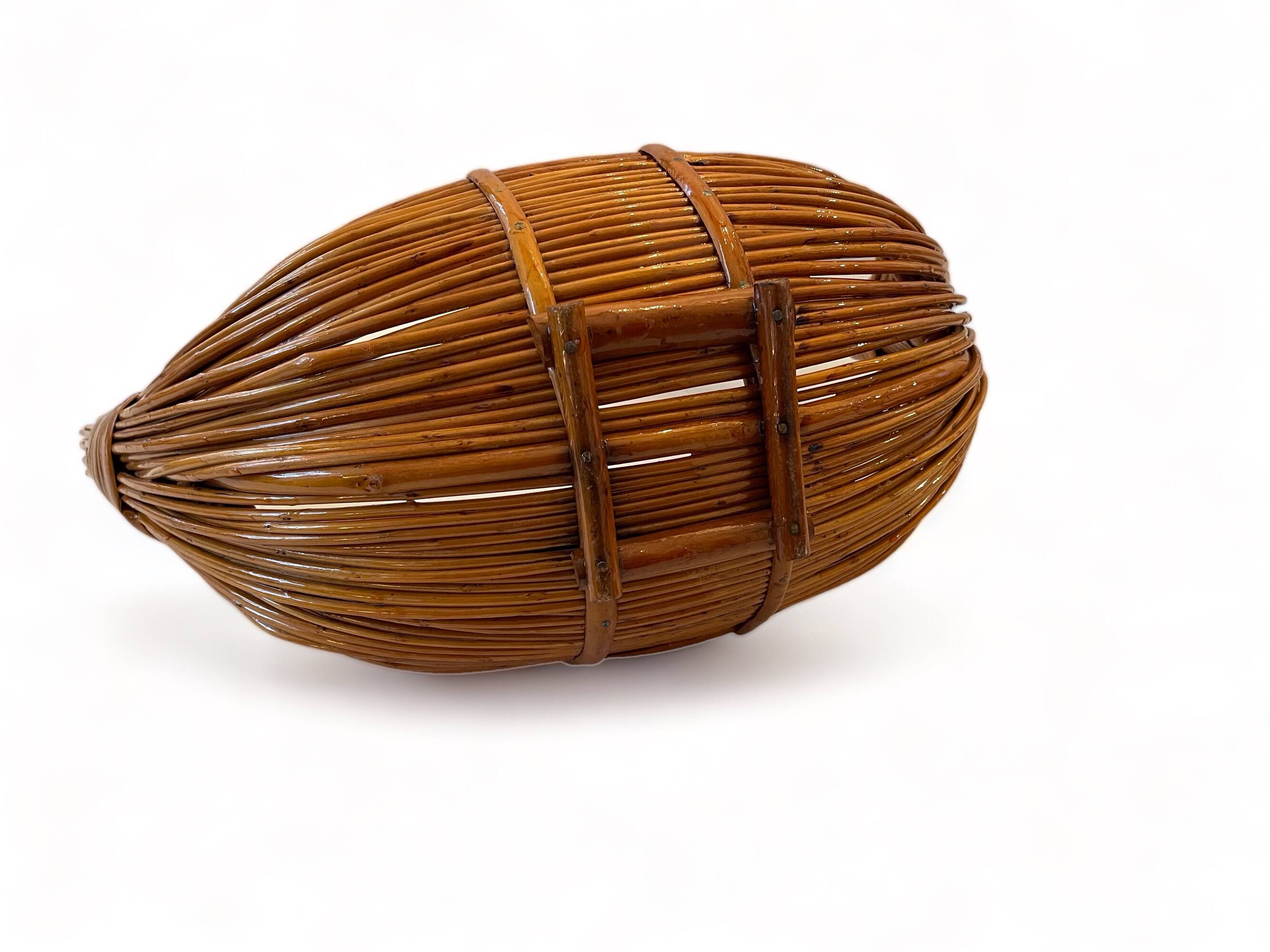 Large rattan/wicker fruit bowl, 1950 design