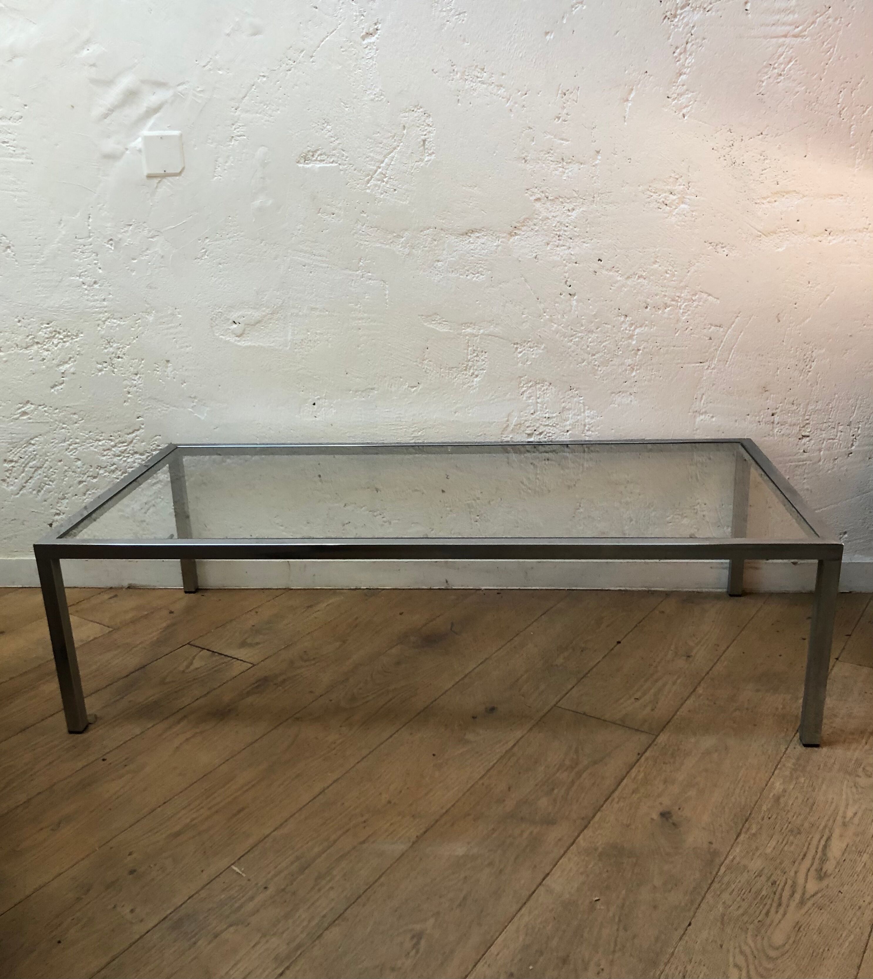 Glass coffee table