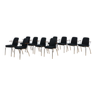 Danish conference armchairs, cube design, 2010s, set of 10