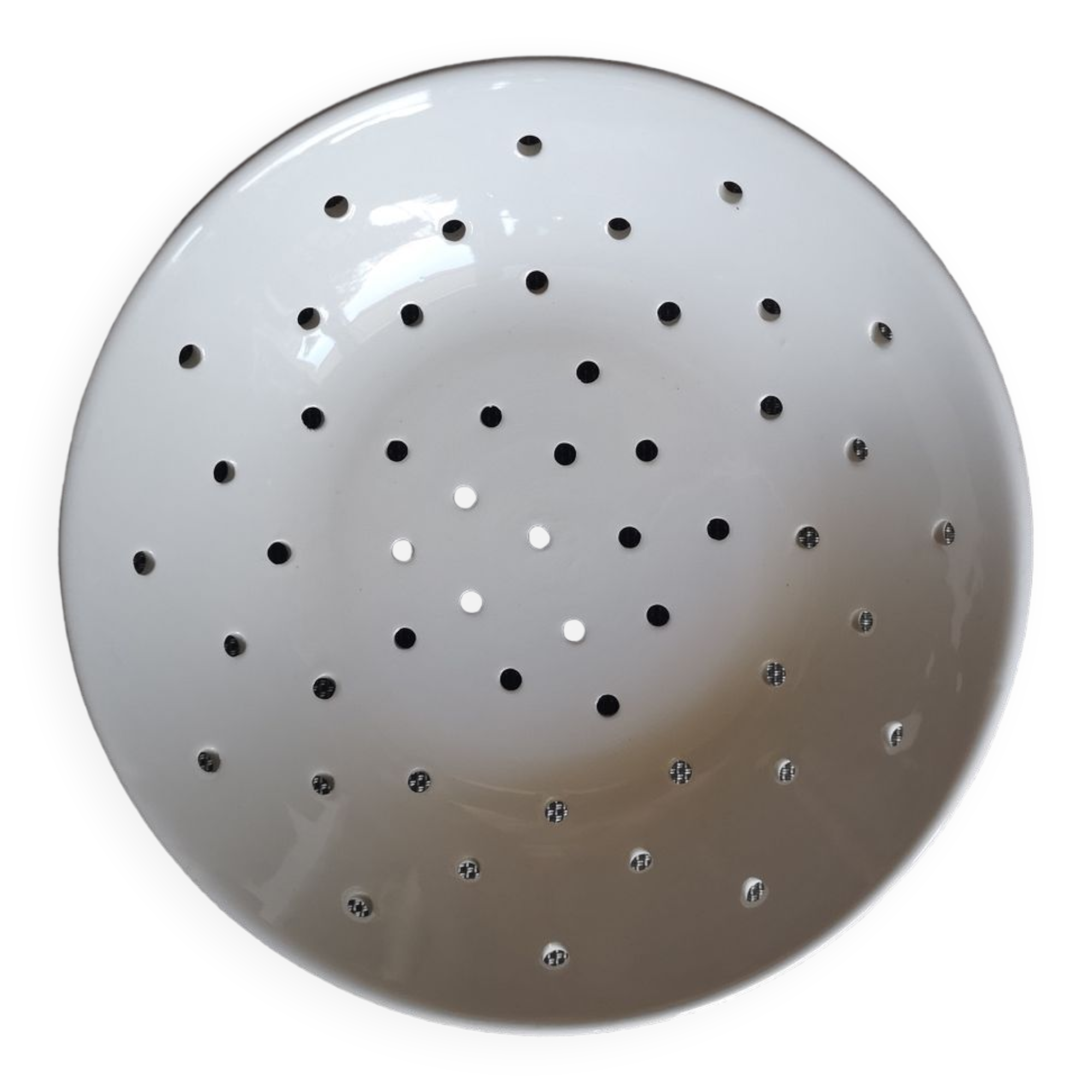 Digoin/Sarreguemines fruit strainer plate - Late 19th century early 20th century