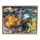 Original Large Mid Century Swedish Oil On Canvas – “Abstract Landscape” By S. Pctcizon –1963 – Vintage & Framed – 85 × 69 Cm (33.5" × 27.2")
