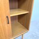Bibliothèque vitrine modulable vintage – bois blond & verre fumé (189 cm)