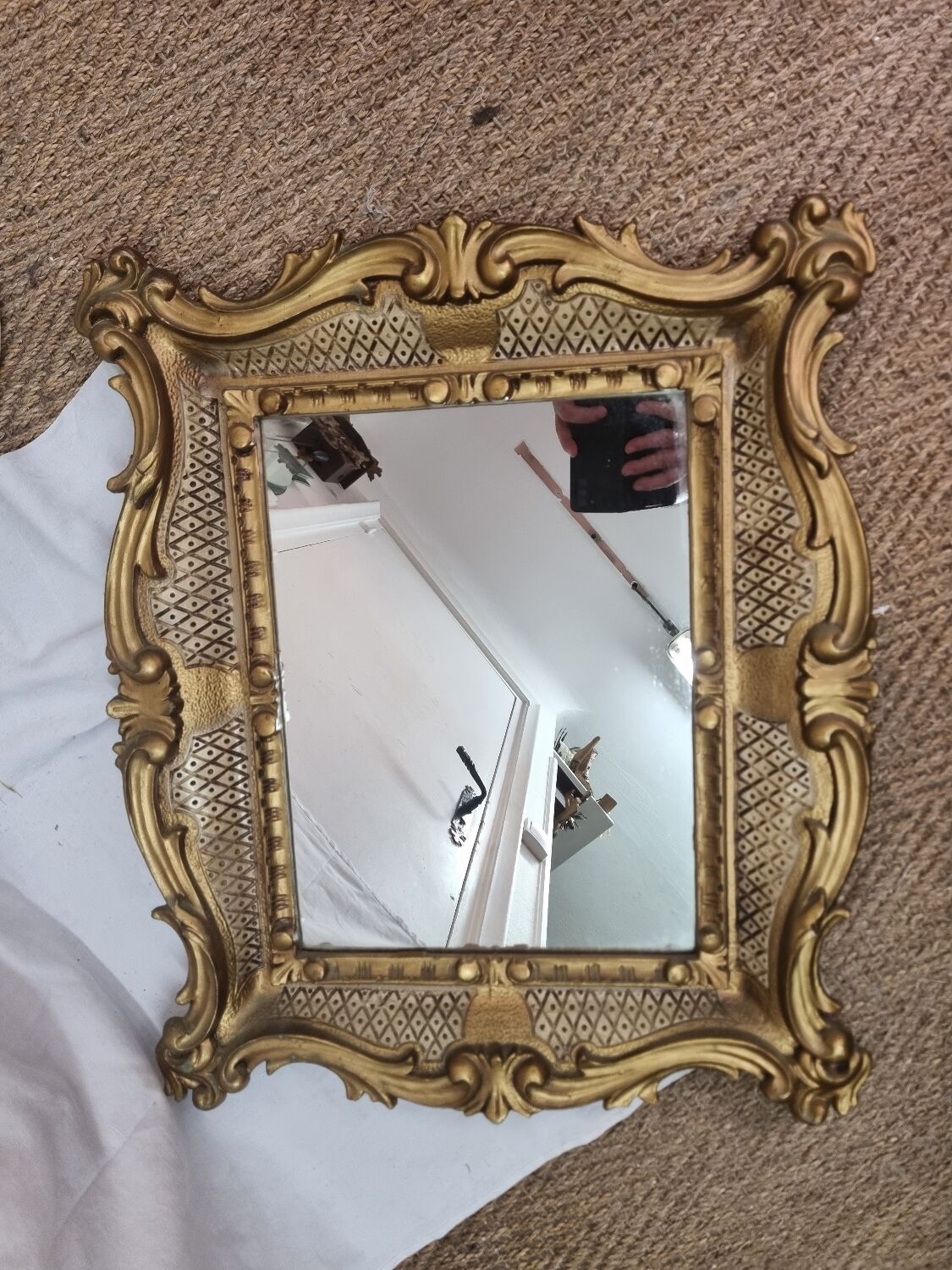 Gilded baroque mirror 60x50cm