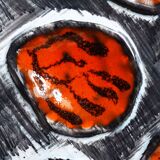 Hand-painted oyster and shellfish presentation plate from Pornic.