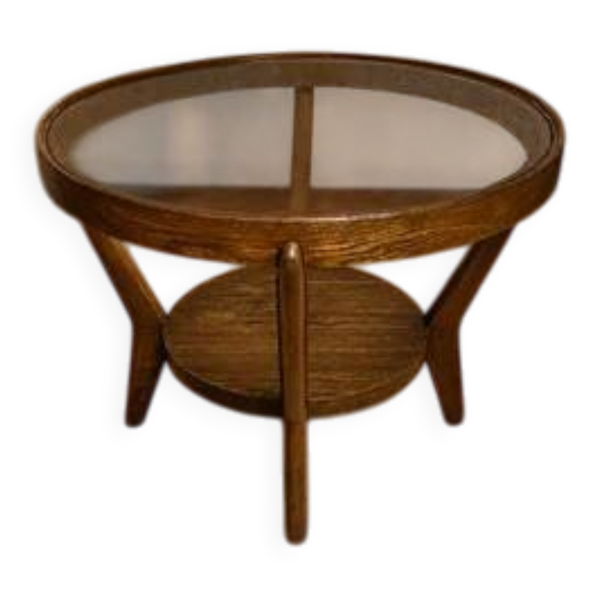 Round coffee table Karel Koželka & Antonín Kropáček 1940s Czechoslovakia