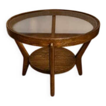 Table basse ronde Karel Koželka & Antonín Kropáček années 1940 Tchécoslovaquie