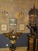 Pair of four-light gilded iron wall lamps 30 x 46 cm