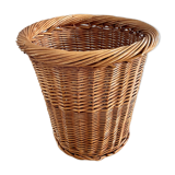 Vintage rattan paper basket