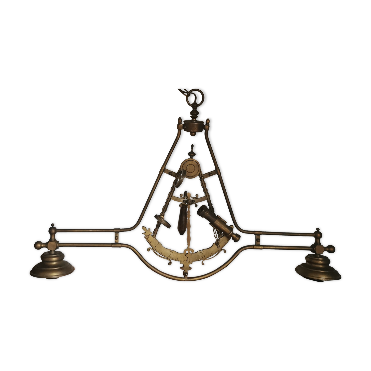 Brass billiard chandelier marine decoration