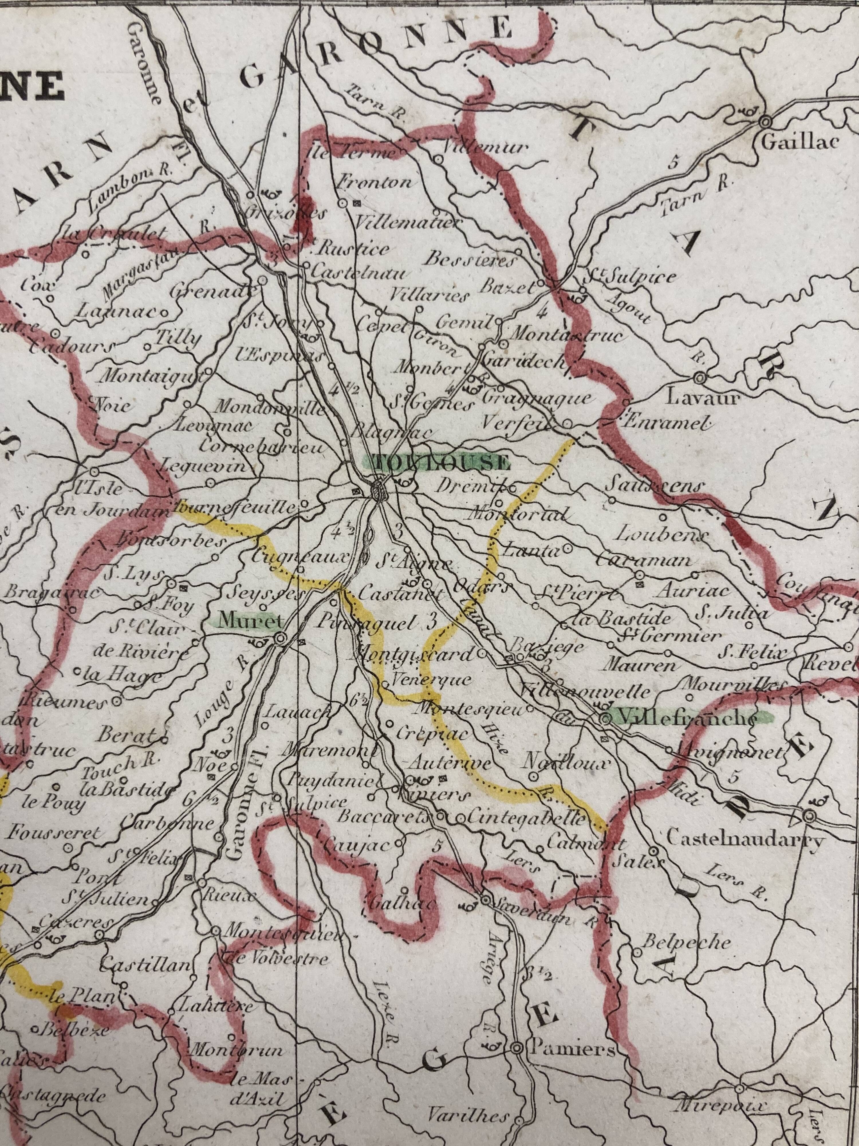 Old map Haute-Garonne