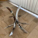 Vintage 70s chrome/glass coffee table